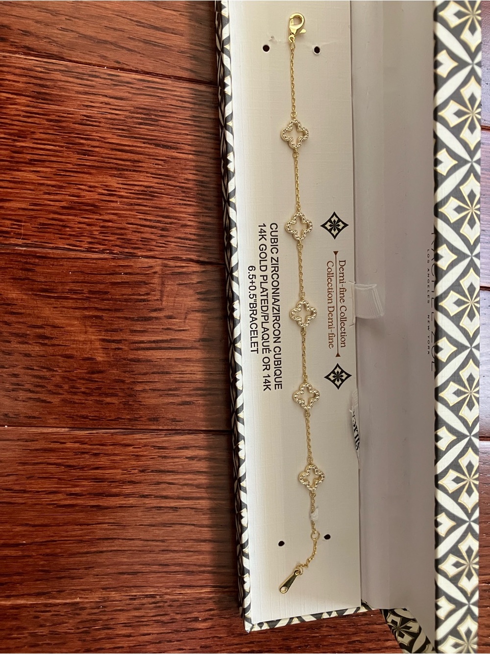 Rachel Zoe Gold Plated Clover Link Bracelet - Gold
